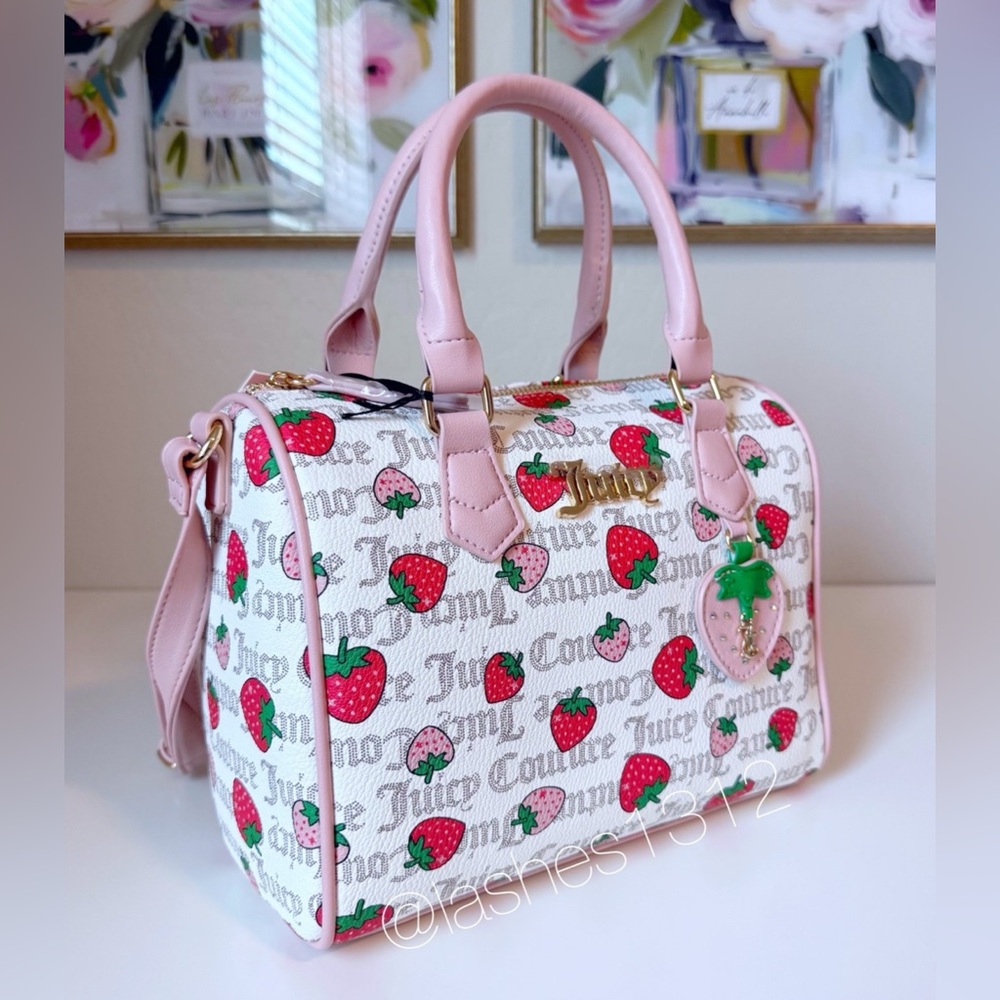 JUICY COUTURE Bag Freshly Picked Satchel - Strawberry Cream - Picture 3 of 7